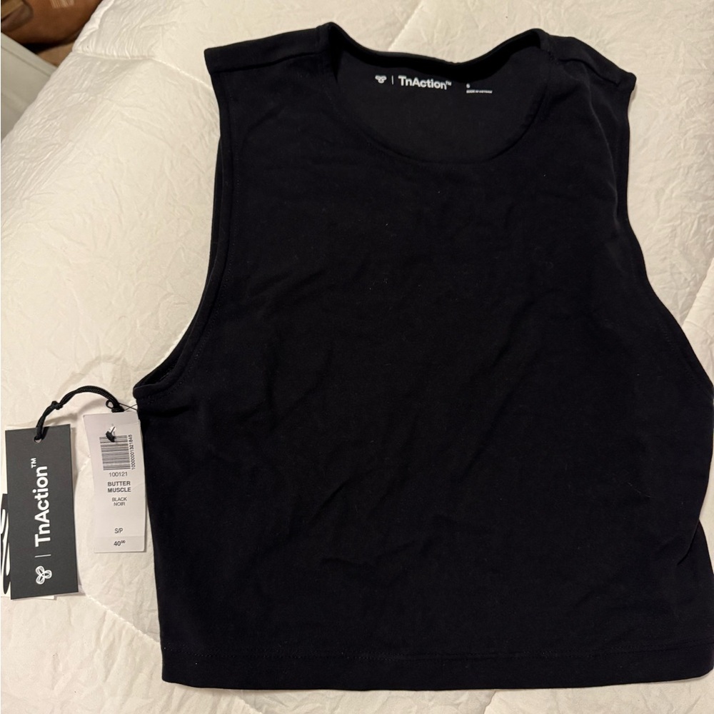 TNA Black Muscle Tee for Women